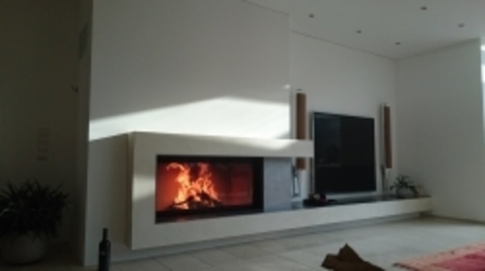 Kamin mit TONATOO®-Stahlverkleidung