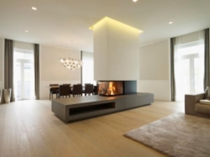 Kamin als Raumtrenner. Der Designkamin als Raumtrenner