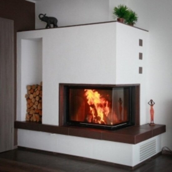 Kamin mit Brunner KK Eck