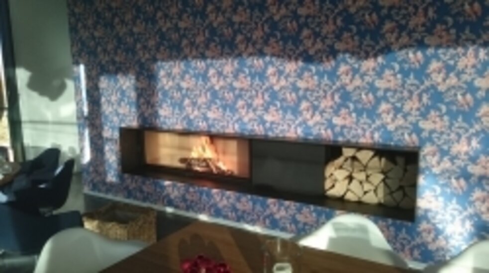 Kamin mit TONATOO®-Stahlverkleidung